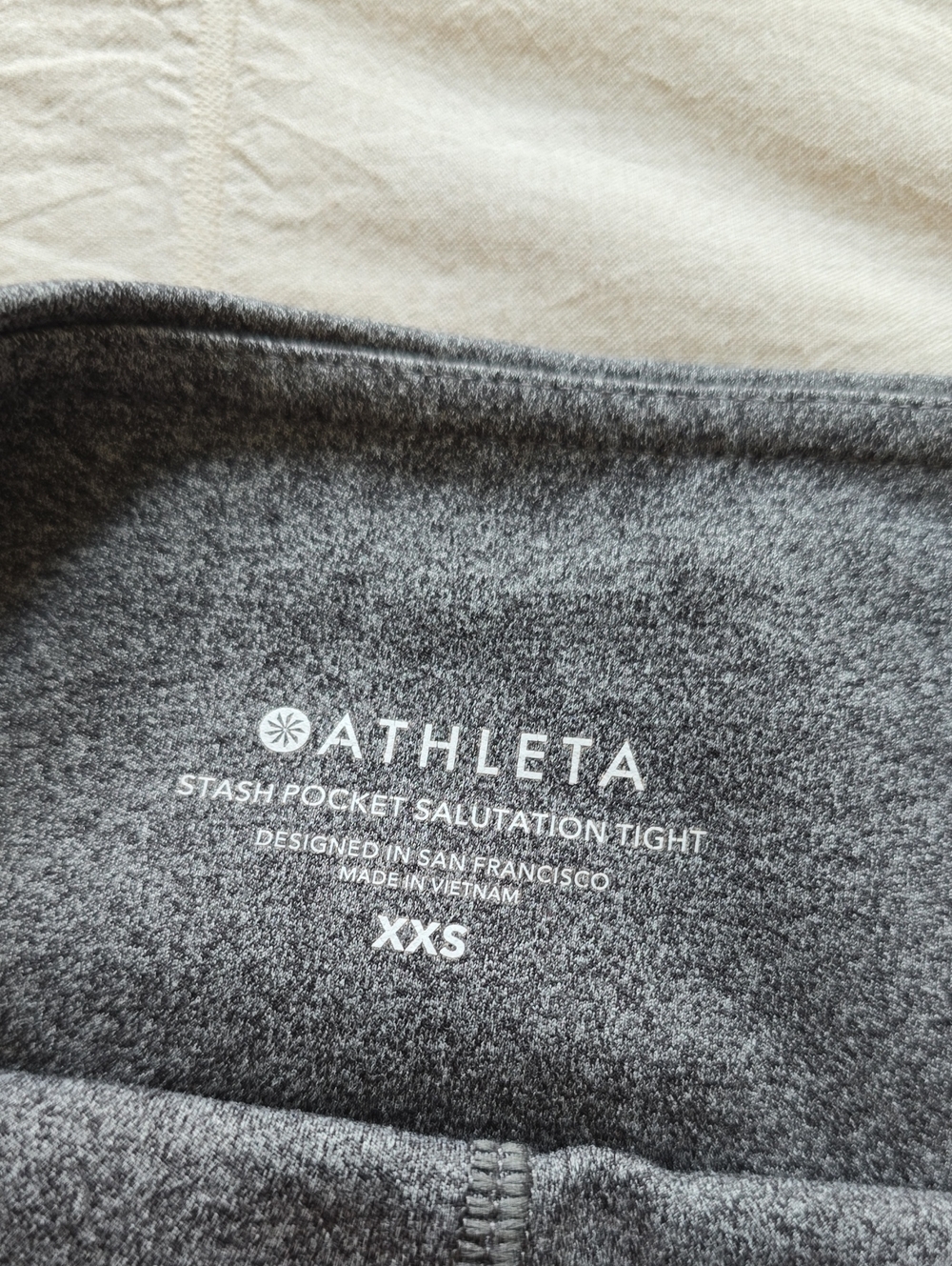 Athleta Stash Pocket Salutation Tight Heathered Gray Women's Size XXS - Picture 2 of 12
